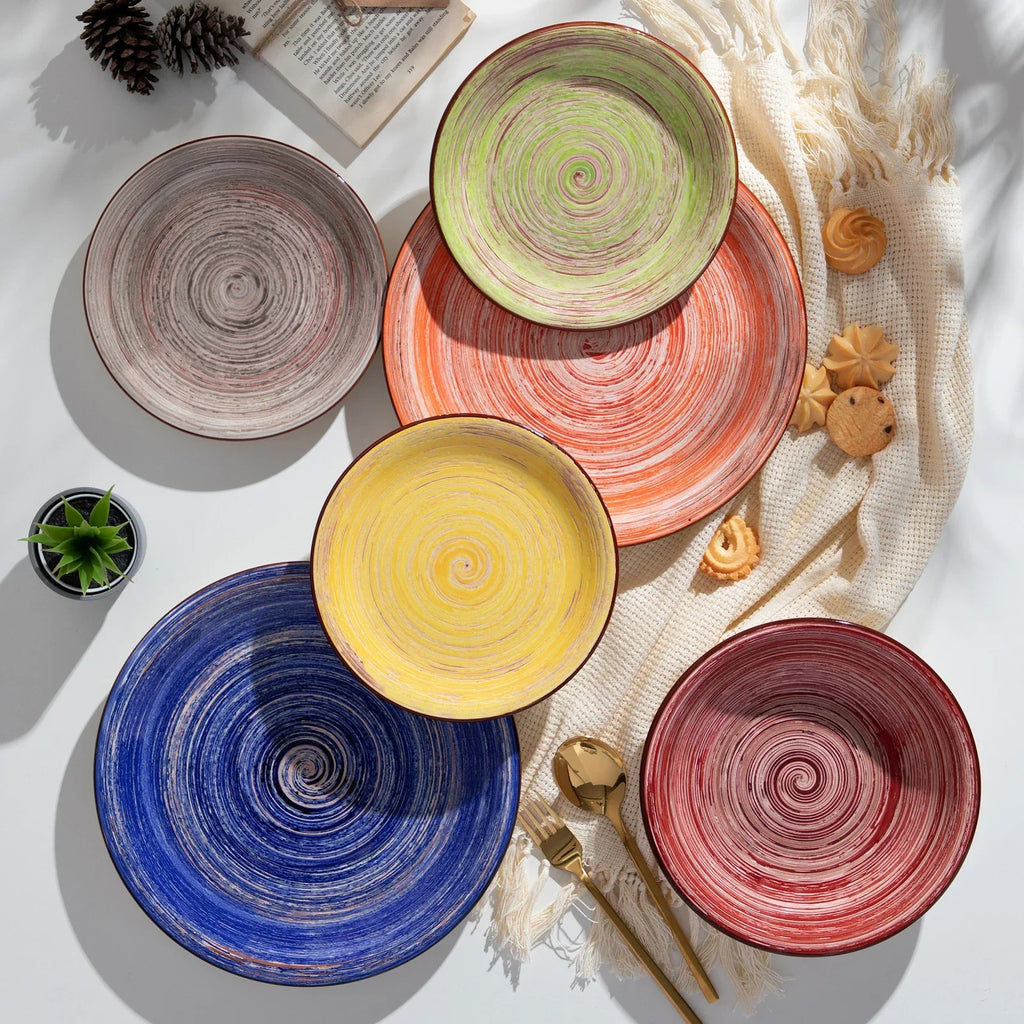 vancasso ALBERO Dinnerware Set 18-Piece Stoneware Plates Set Service for 6